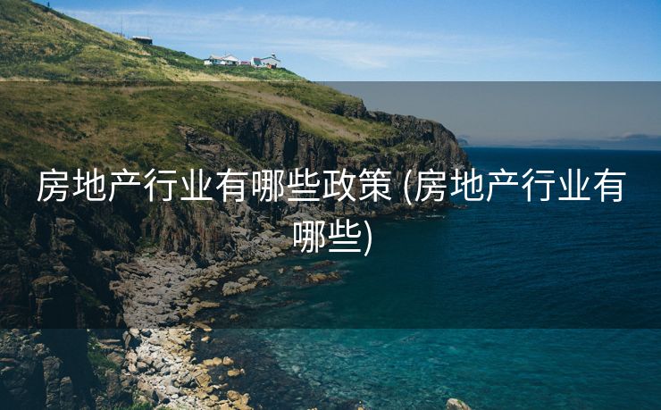 房地产行业有哪些政策 (房地产行业有哪些)