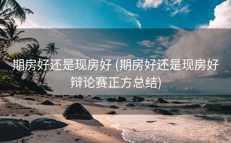 期房好还是现房好 (期房好还是现房好辩论赛正方总结)