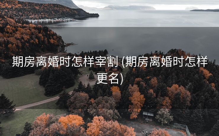 期房离婚时怎样宰割 (期房离婚时怎样更名)