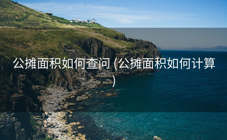 公摊面积如何查问 (公摊面积如何计算)