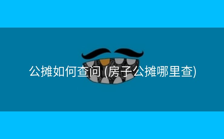 公摊如何查问 (房子公摊哪里查)