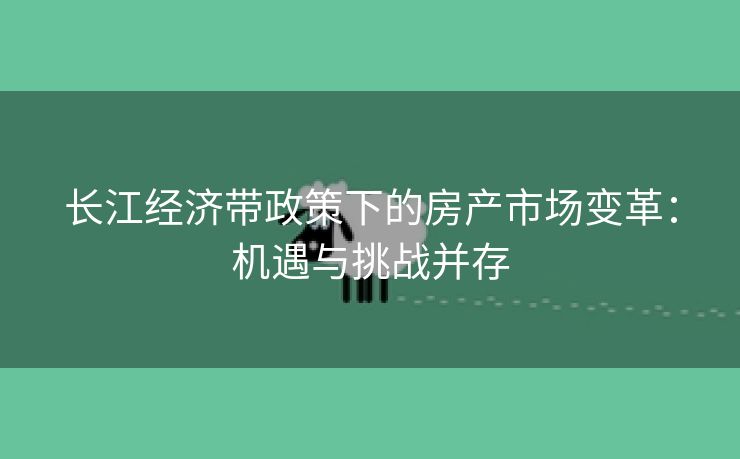 长江经济带政策下的房产市场变革：机遇与挑战并存