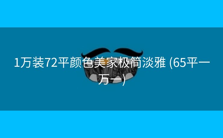 1万装72平颜色美家极简淡雅 (65平一万一)