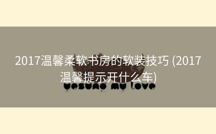 2017温馨柔软书房的软装技巧 (2017温馨提示开什么车)