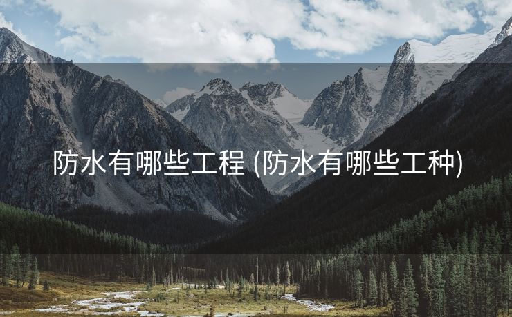 防水有哪些工程 (防水有哪些工种)