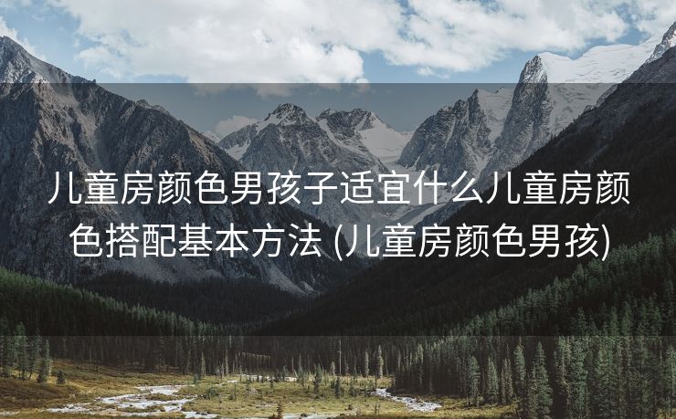 儿童房颜色男孩子适宜什么儿童房颜色搭配基本方法 (儿童房颜色男孩)