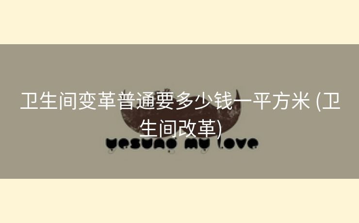 卫生间变革普通要多少钱一平方米 (卫生间改革)